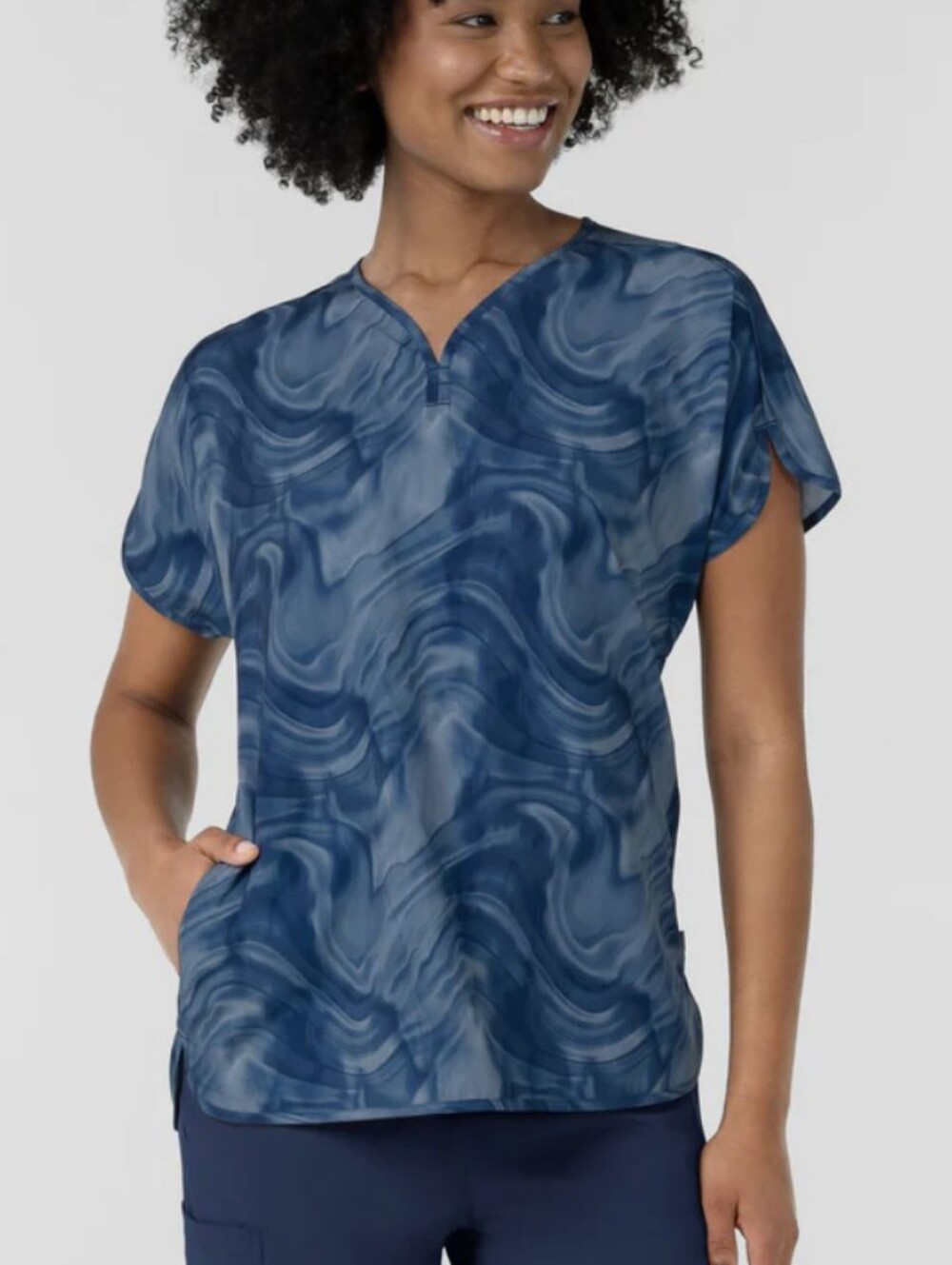 Wink Woman's Scrub Blue Top Size Medium